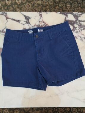 a.n.a Navy Cotton Chino Women's Shorts